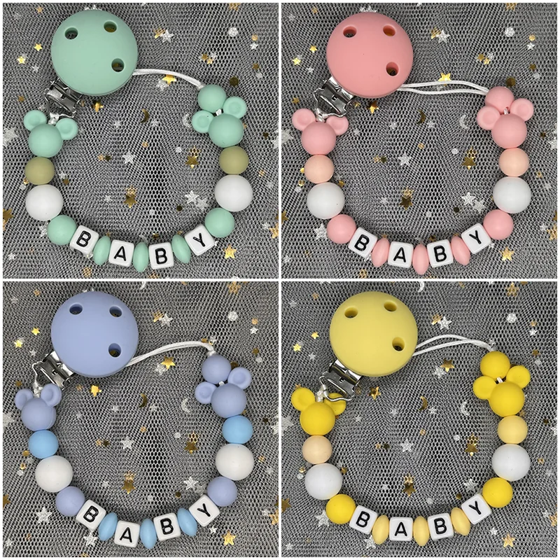 Baby Products Nipples - Attache-tétine personnalisée avec nom pour bébé,