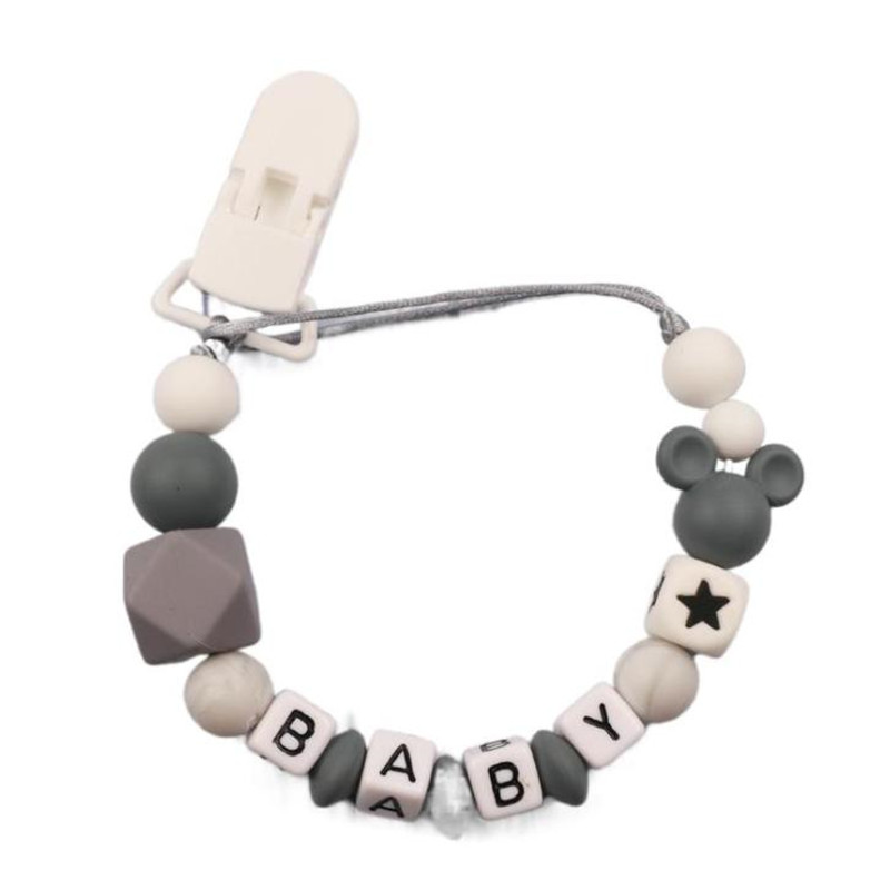 Baby Products Nipples - Attache-sucette en Silicone avec nom personnalisé