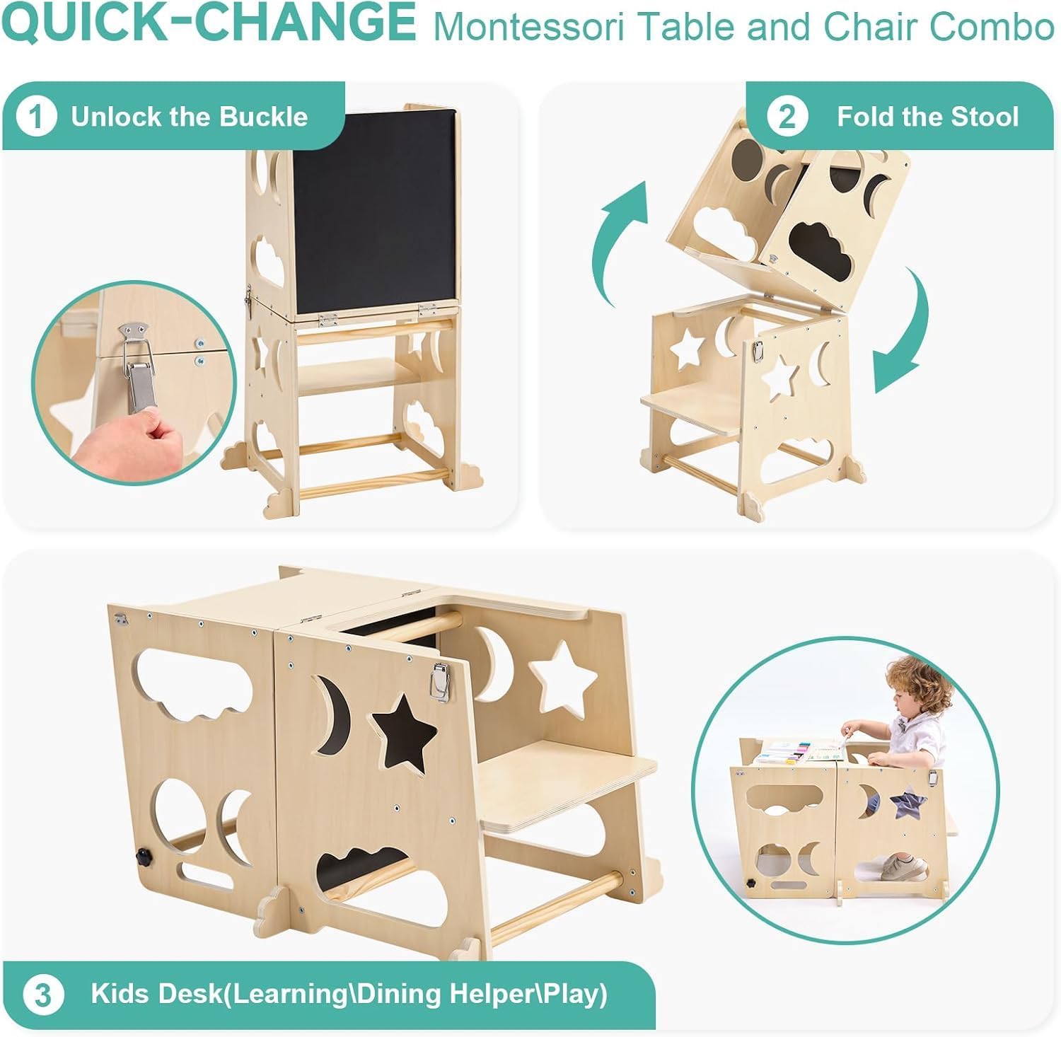 Tour de cuisine pliable pour t - Toddler Learning Tower avis et prix
