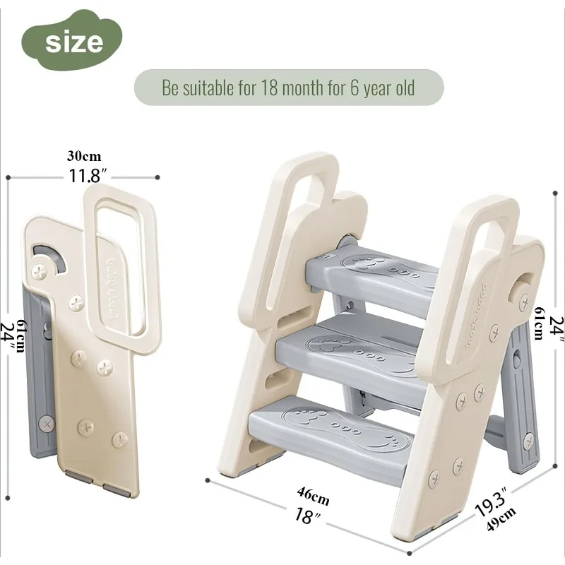 Tabouret 3 marches avec poigné - Toddler Learning Tower avis et prix