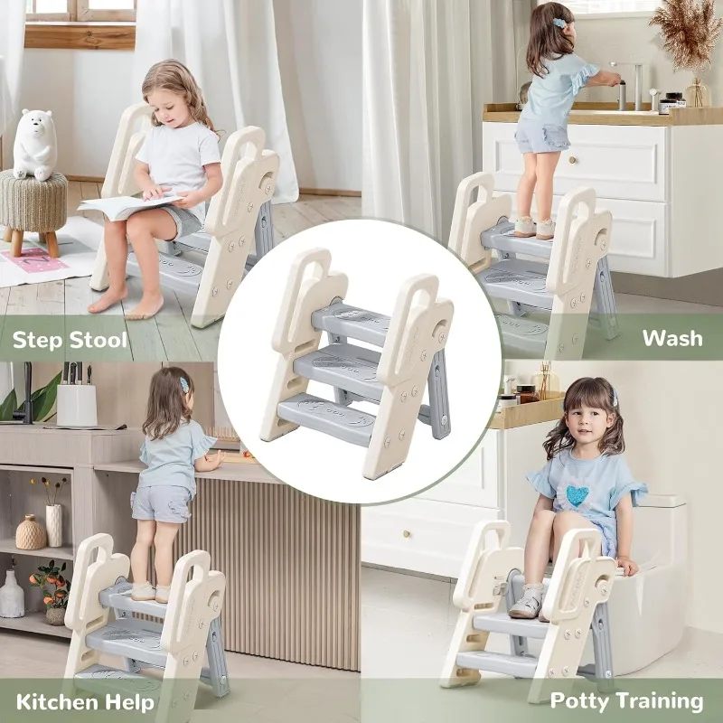 Tabouret 3 marches avec poigné - Toddler Learning Tower avis et prix