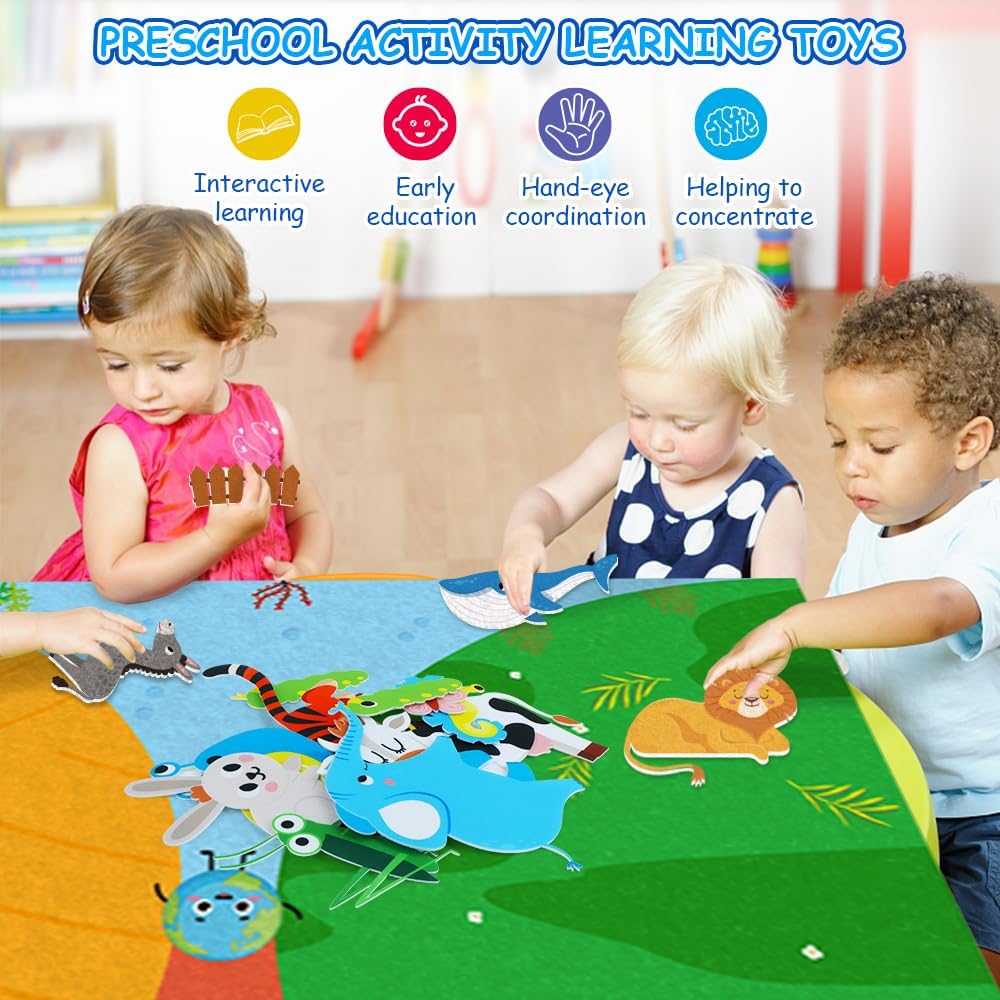 Animaux de ferme feutre histoi - Toddler Learning Tower avis et prix