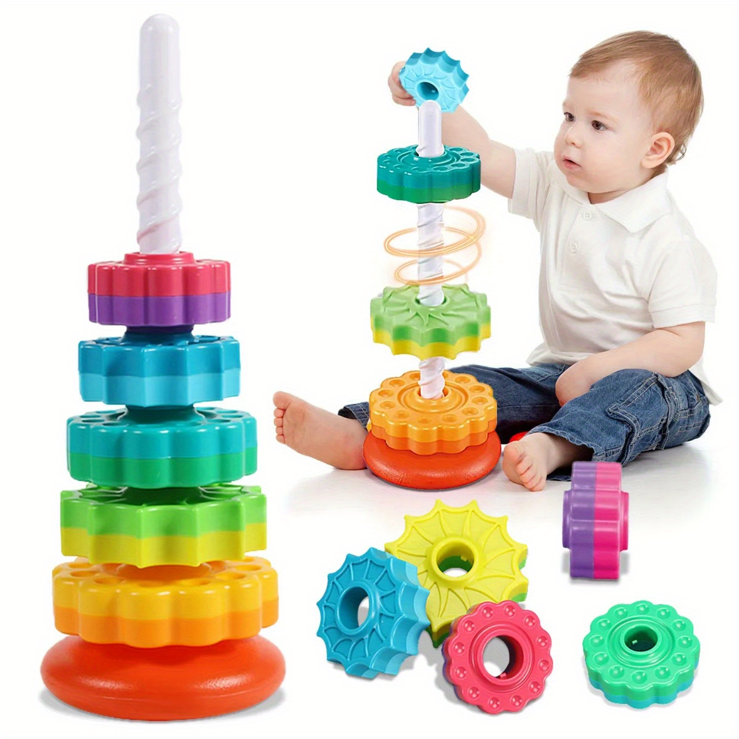 Tour arc-en-ciel rotative, jou - Toddler Learning Tower avis et prix